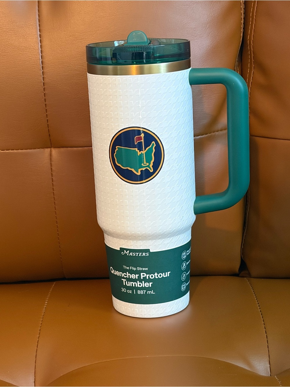 Masters Berchmans White & Teal Insulated Tumbler with Handle